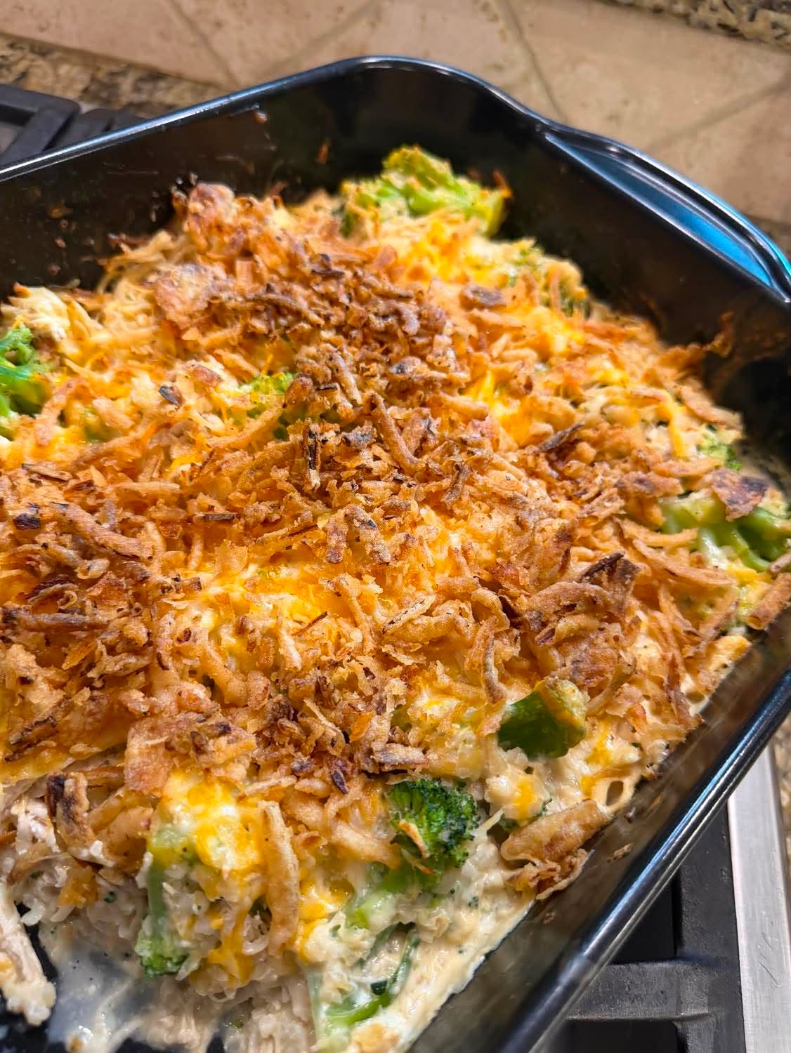 Cheesy Chicken, Broccoli & Cauliflower Alfredo Bake